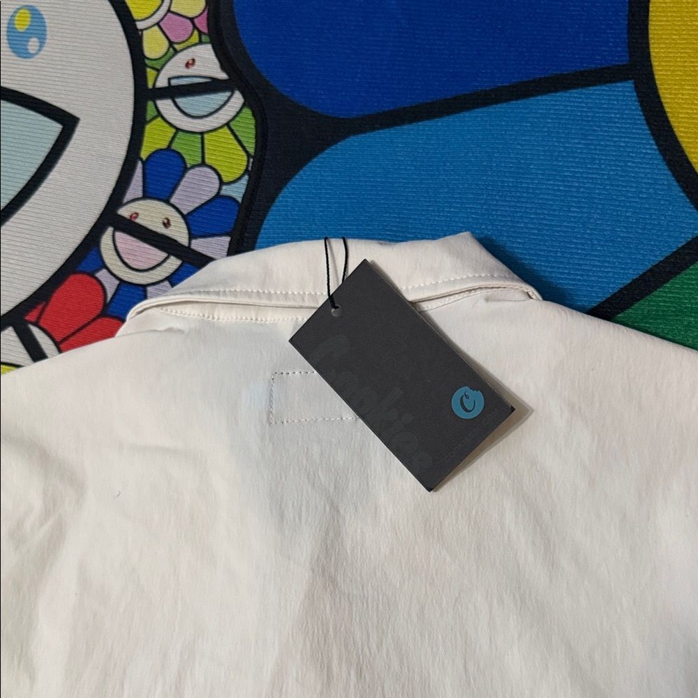 Cookies Men’s Lightweight White Coach Jacket with Cookies Logo - Picture 15 of 16